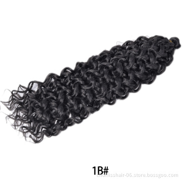 Wholesale High Quality 24 Inch Long Ombre Color Silky Ocean Wave Synthetic Braids Hair Hawaii With Curly Crochet Braiding Hair